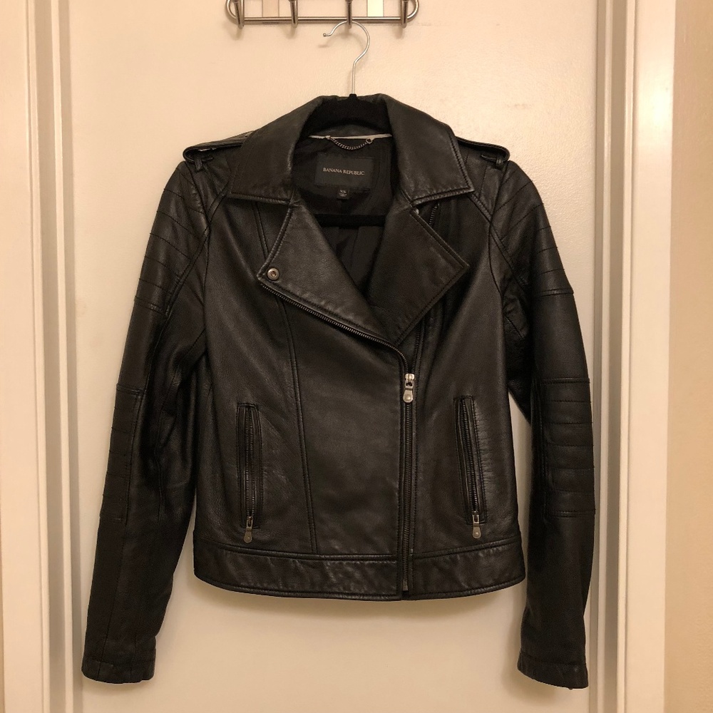 Banana Republic Leather Moto Jacket